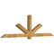 Ekena Millwork Kennewick Rough Sawn Timber Gable Bracket, Western Red Cedar, 96"W x 28"H x 4"D x 4"F, 7/12 Pitch GBW096X28X0404KEN00RWR - alternate 2